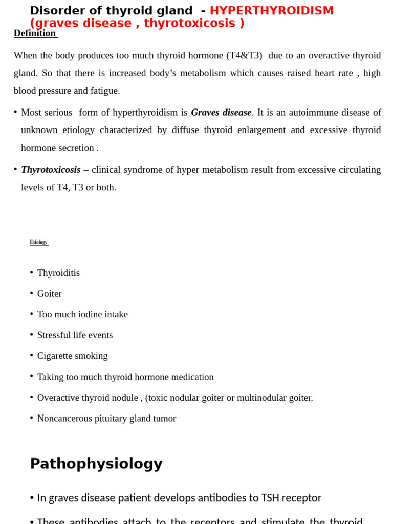 Understanding Hyperthyroidism and Hypothyroidism | PDF ...