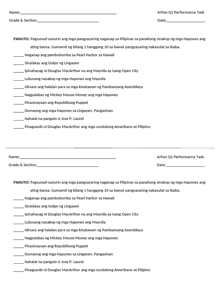 Ap Q1 Performance Task | PDF