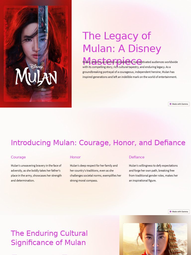 The Legacy of Mulan A Disney Masterpiece | PDF | Hero