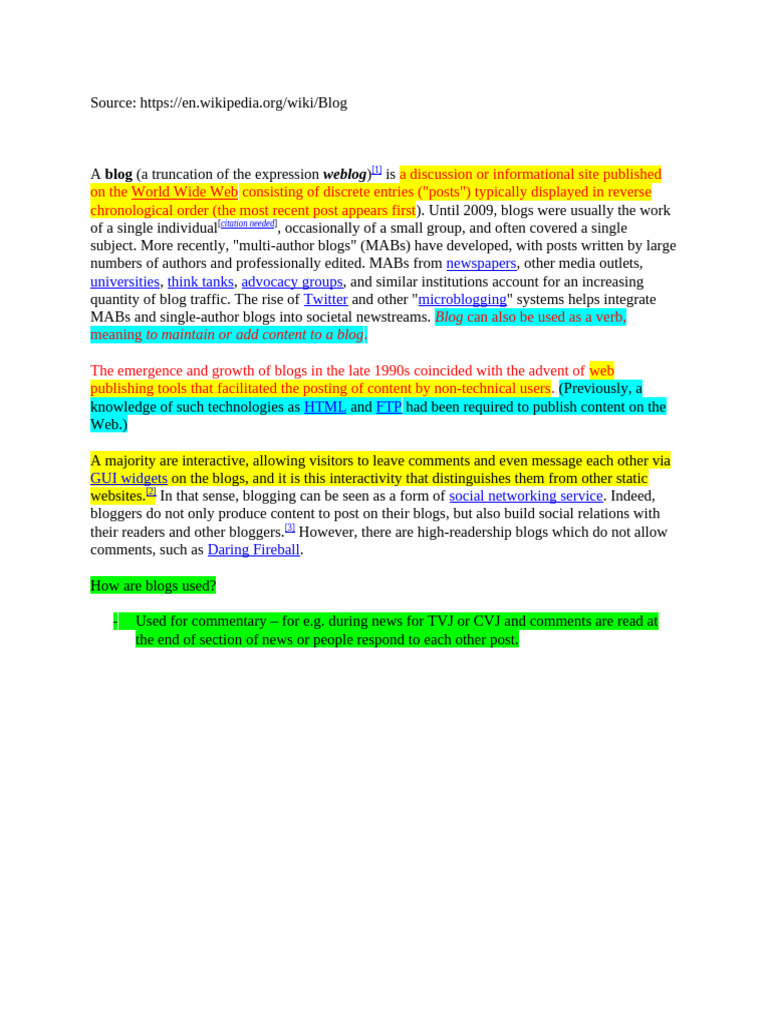 Understanding Blogs: Types and Uses | PDF | Blog | World Wide Web