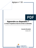 Apprendre Ou Disparaître? Le Retour D'expérience Dans Les Armées Occidentales