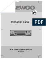 Instruction Manual: Hi-Fi Video Cassette Recorder VQ857D