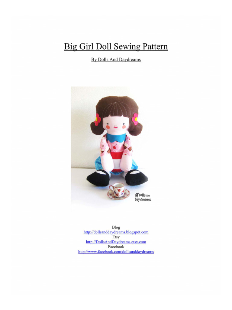 Big Girl Doll Sewing Pattern | PDF