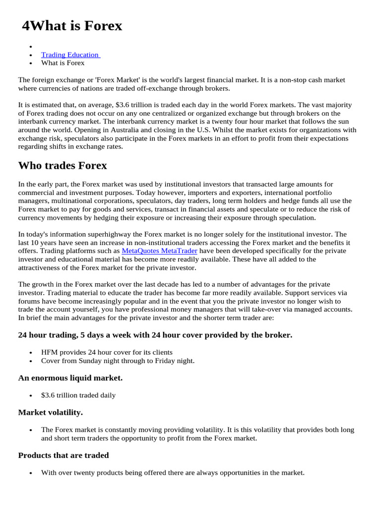 Forex | PDF | Foreign Exchange Market | Financial Risk