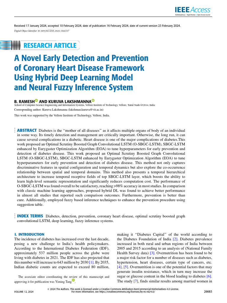 A Novel Early Detection and Prevention | PDF | Coronary Artery Disease ...