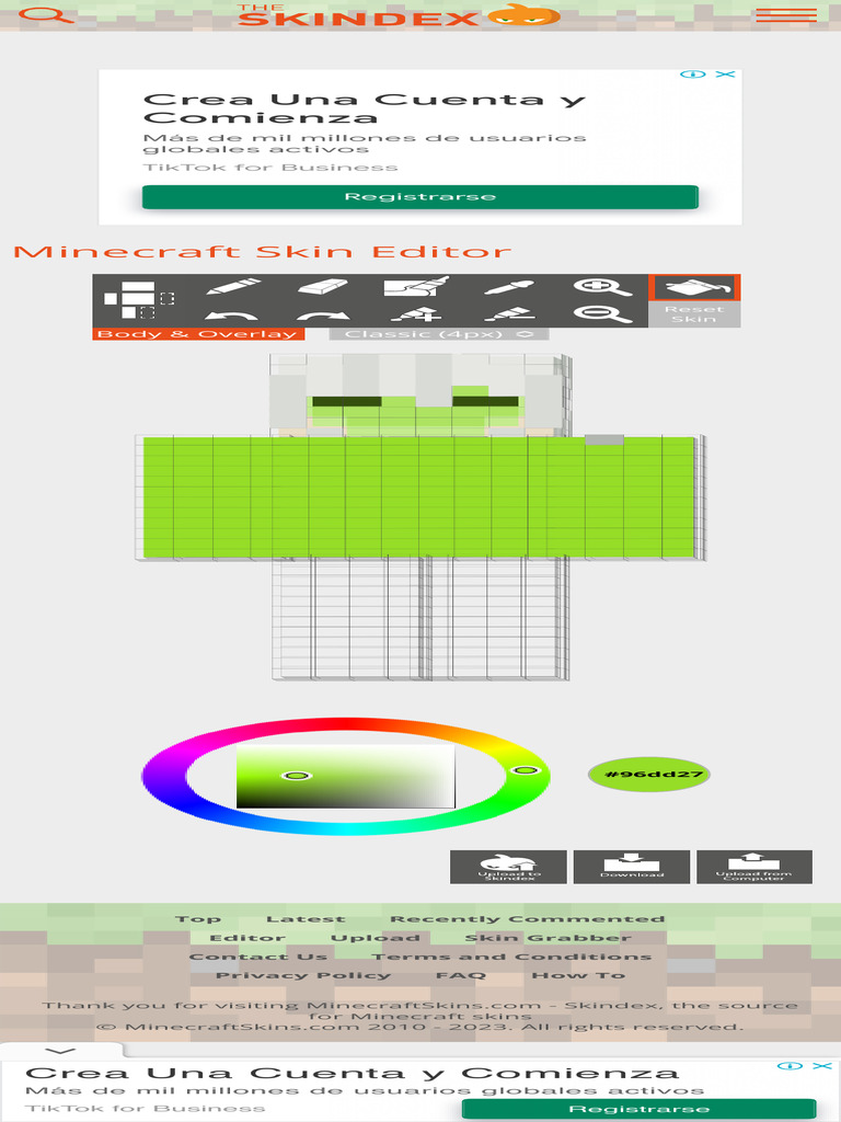 Crea Cuenta en Minecraft Skins | PDF