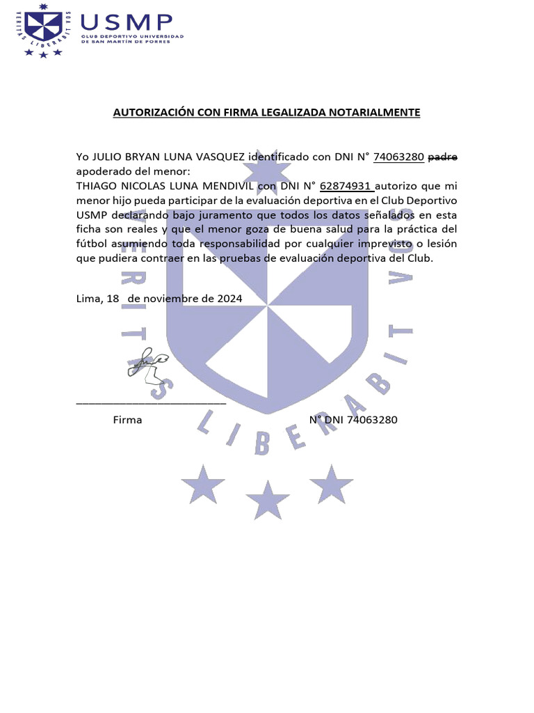 AUTORIZACIÓN CON FIRMA LEGALIZADA NOTARIALMENTE_signed (1) | PDF