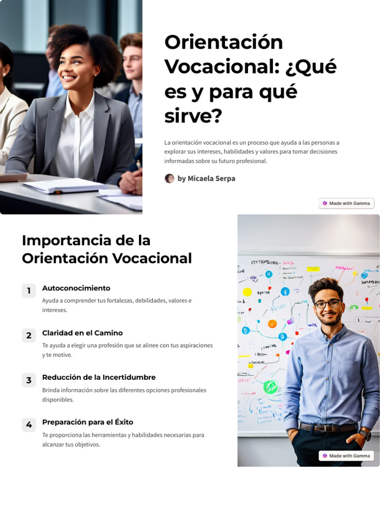 Orientacion Vocacional Que Es y para Que Sirve | PDF | Toma de ...