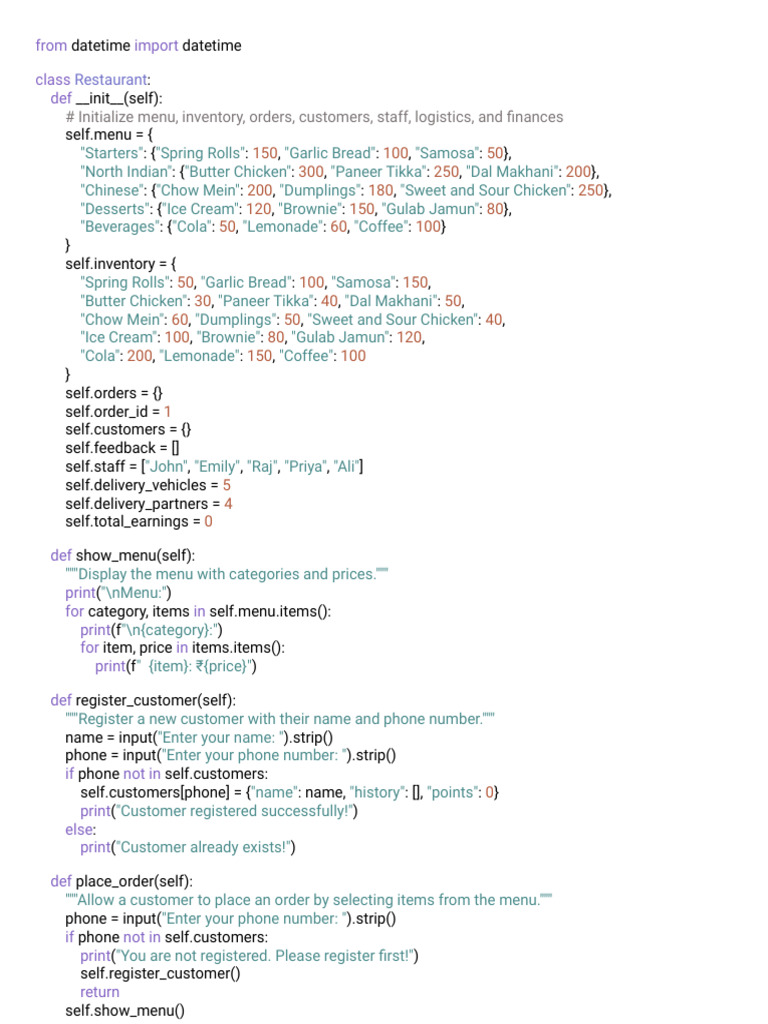 b | PDF | Menu | Cuisine