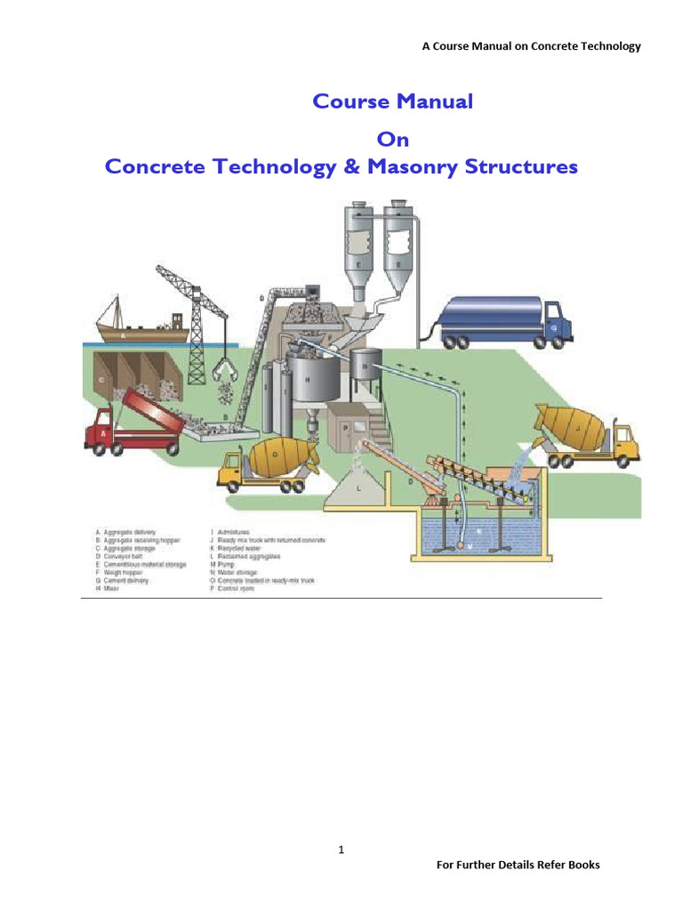 Concrete Technology Course Manual | PDF | Concrete | Cement