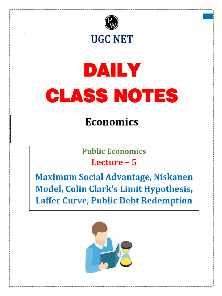 Public Economics 05 _ Daily Class Notes __ Mission JRF June 2024 - Economics | PDF | Taxes | Debt