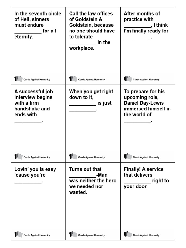 Cah 3rd Exp Black | PDF