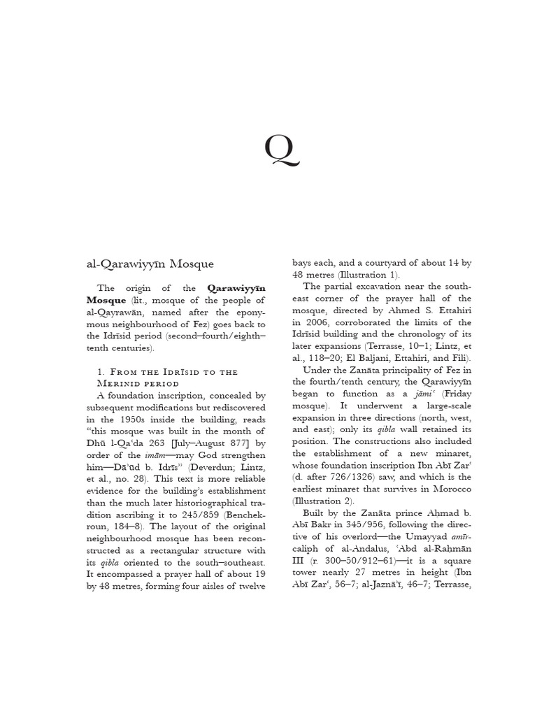 History of al-Qarawiyyin Mosque | PDF | Mosque