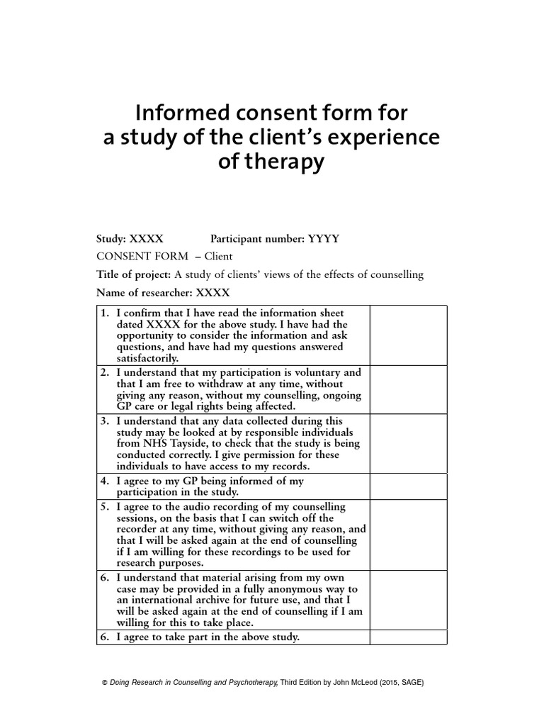 Informed Consent Form - 0 | PDF
