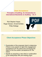 Client Acceptance: Principles of Auditing: An Introduction To International Standards On Auditing - Ch. 5