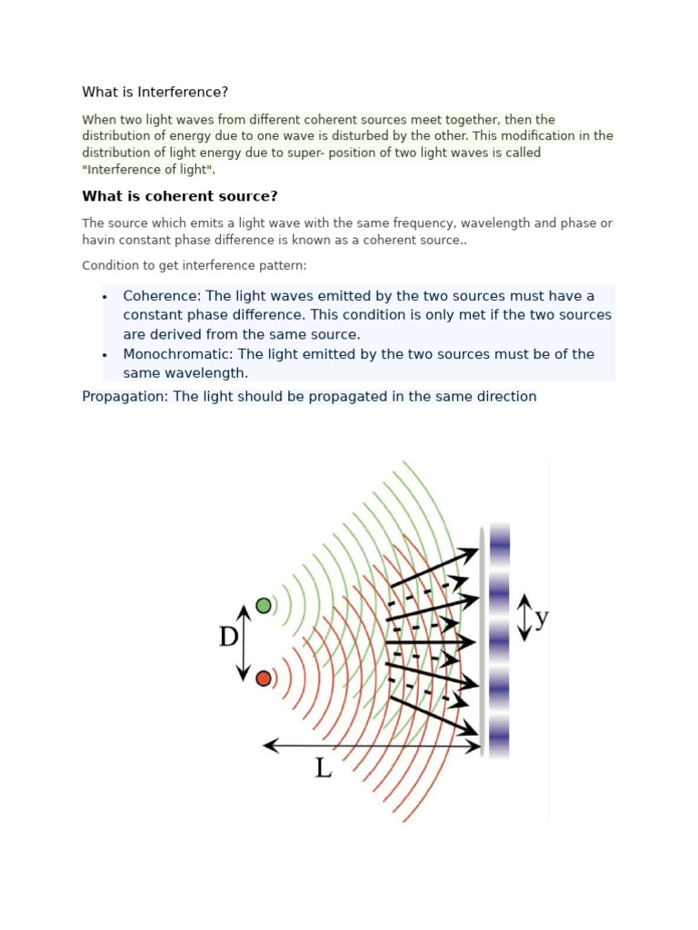 Understanding Light Interference Basics | PDF
