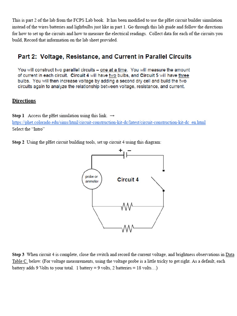 pHet Circuit Lab Guide Part 2 | PDF