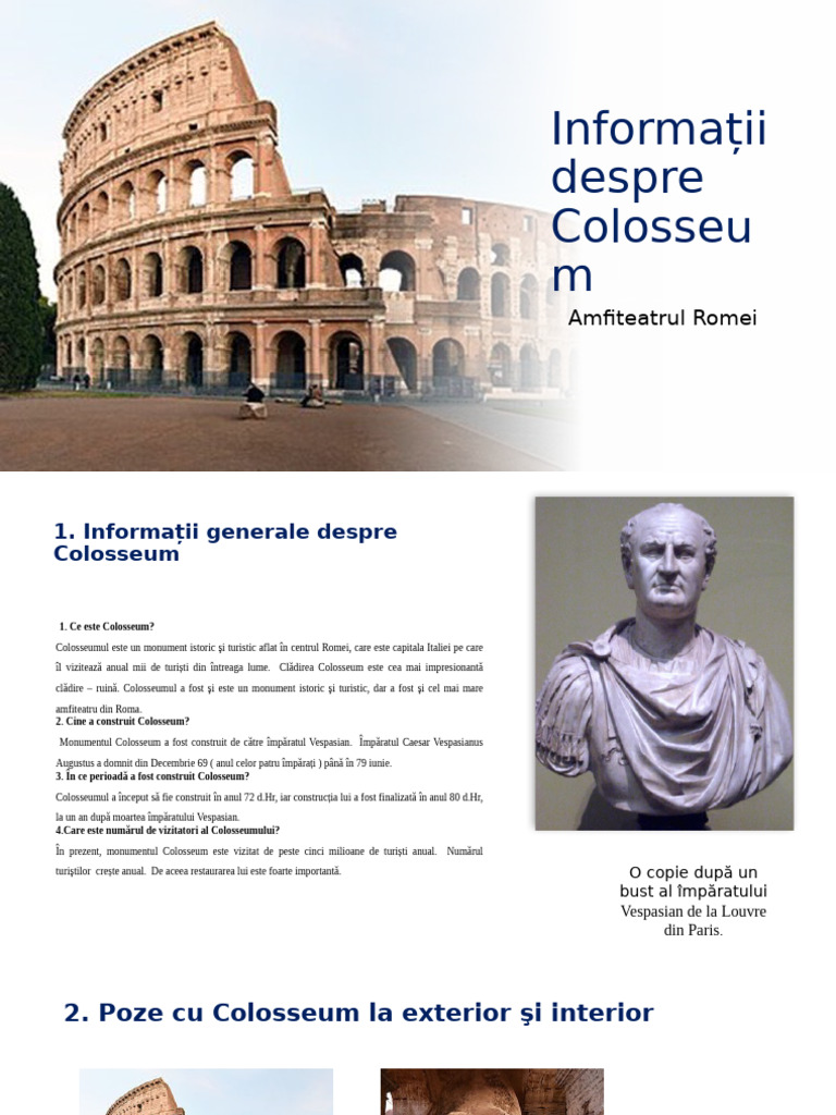 Colosseum - Proiect LB Latină | PDF
