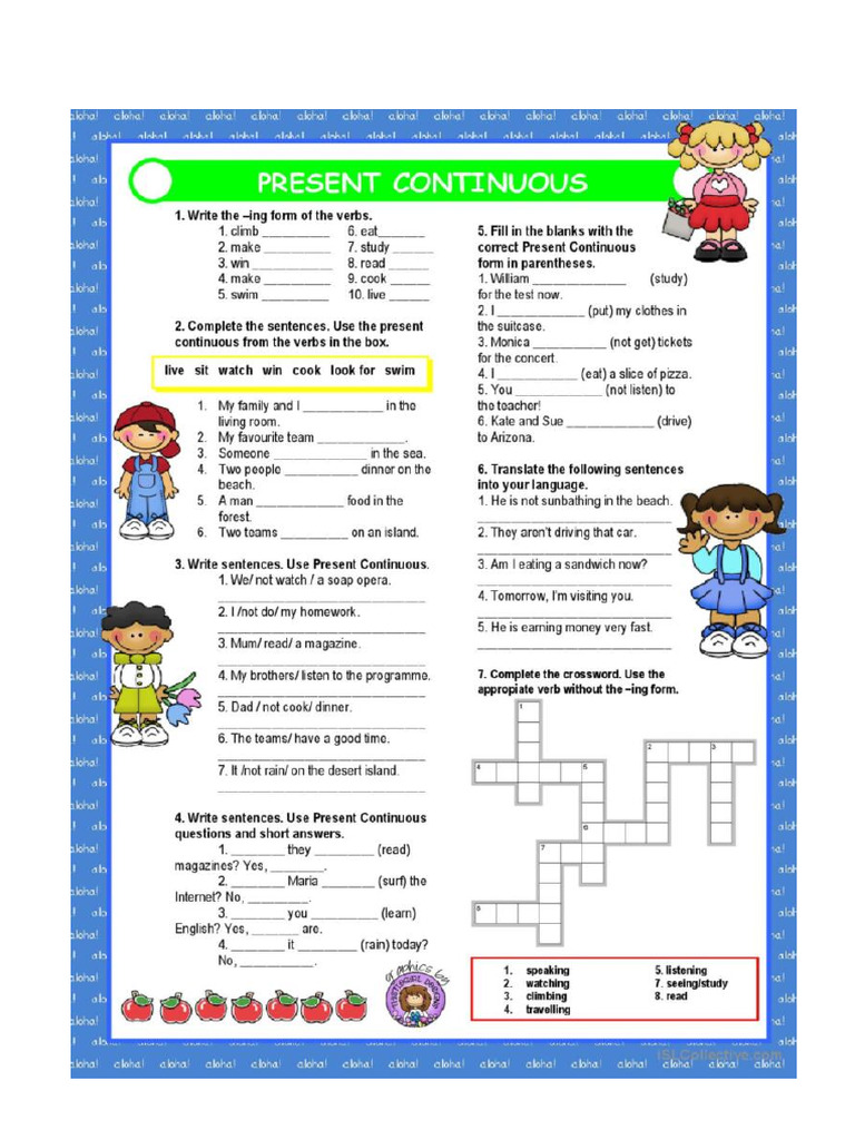 Present Cont and Mix | PDF