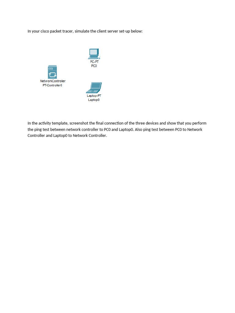 Cisco Packet Tracer Client-Server Setup | PDF