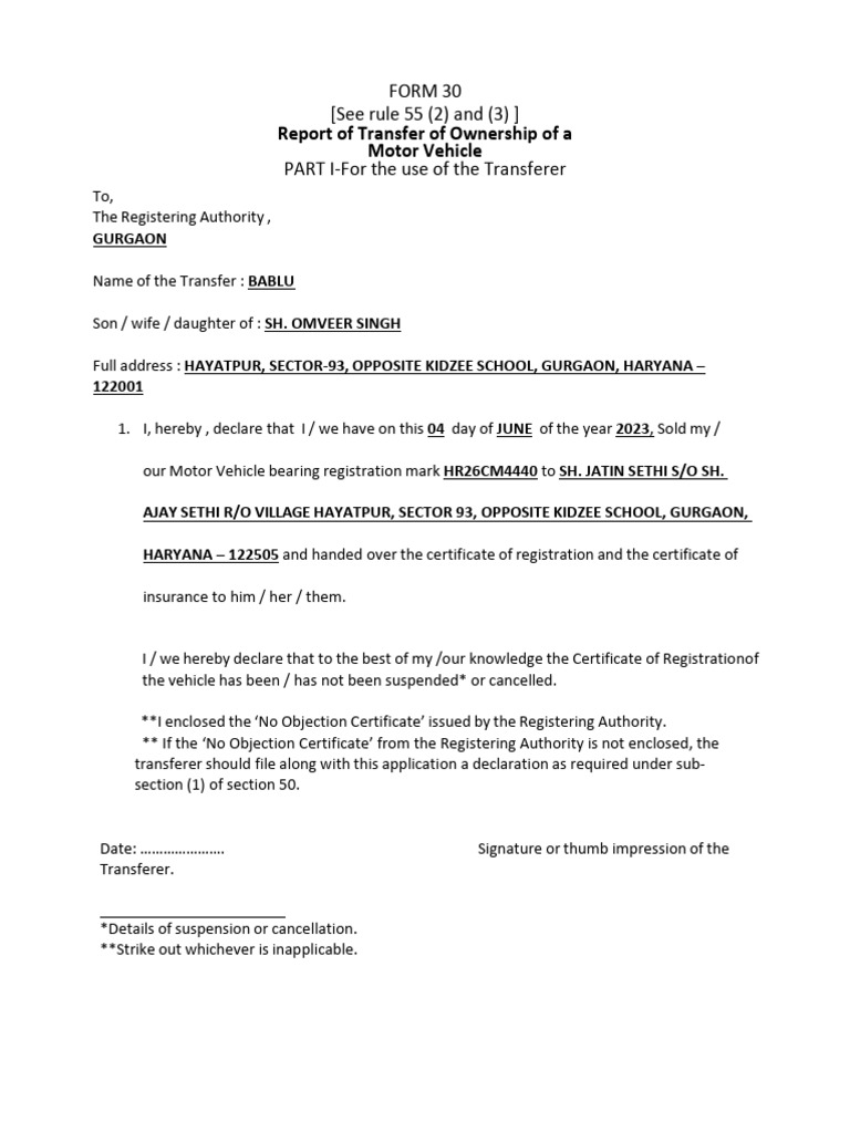 form30 prefilled (1) | PDF | Property Law | Private Law