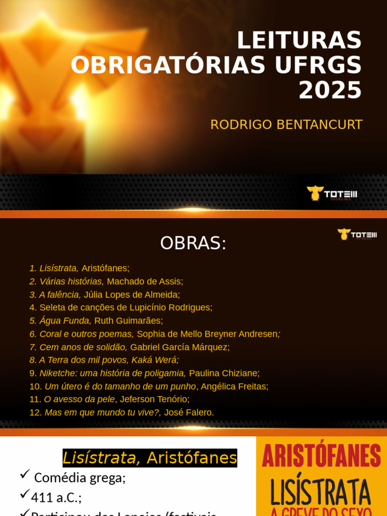 Leituras Obrigatórias UFRGS 2025 | PDF | Amor | Ficção especulativa