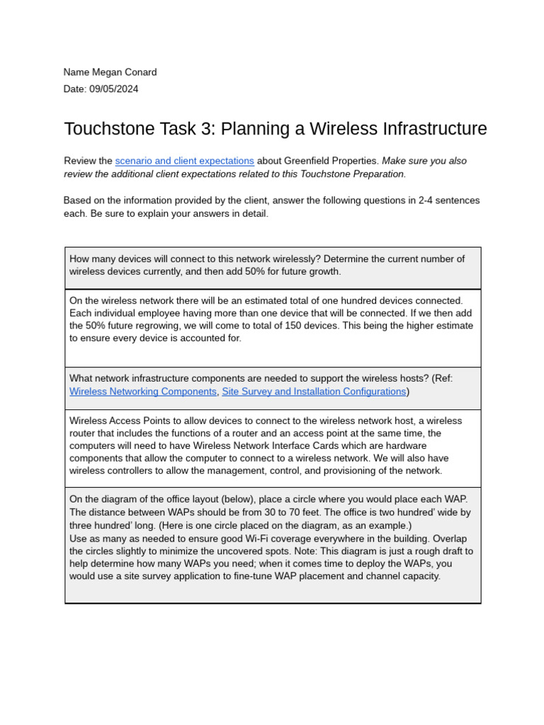 Touchstone Task 3_ Planning a Wireless Infrastructure Questions_Final ...