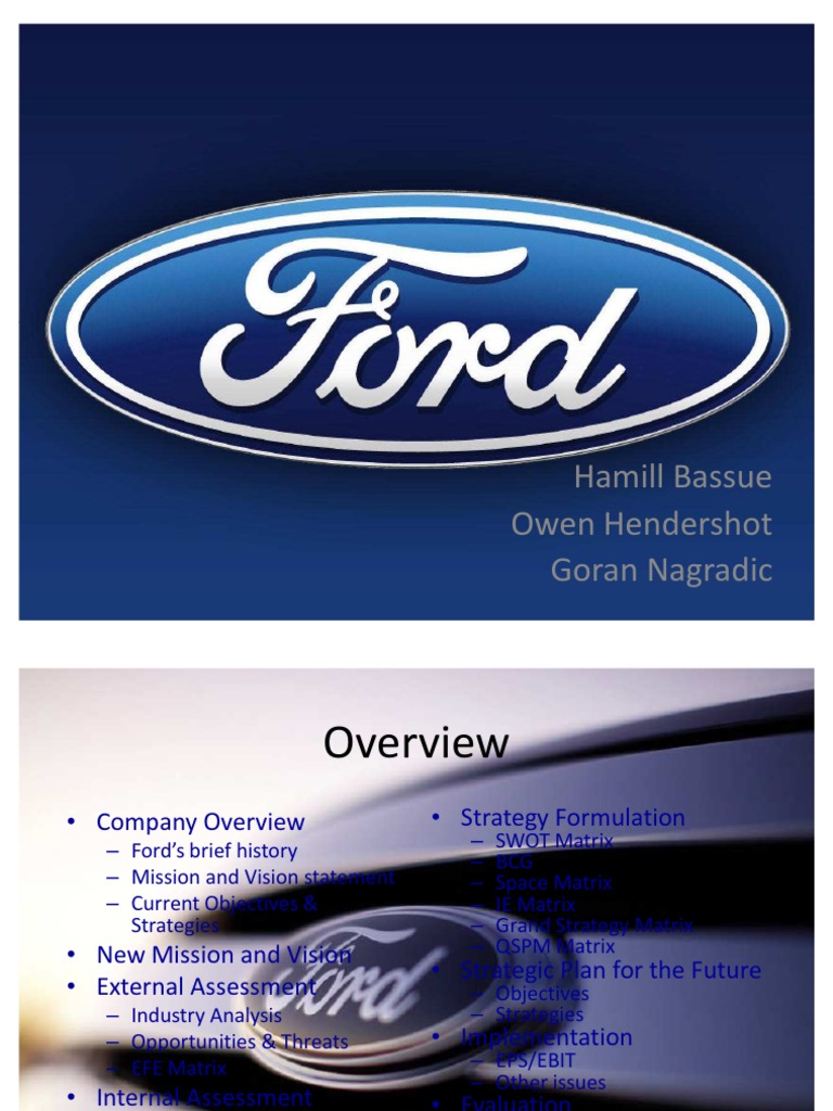 ford motor company ppt