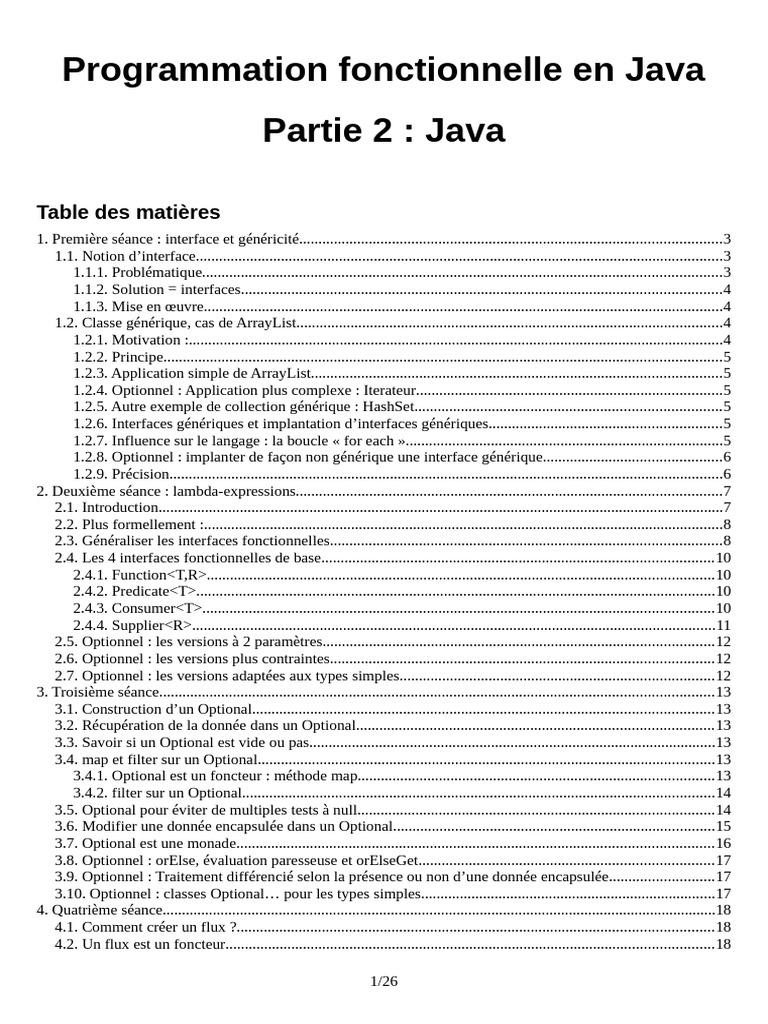 Programmation fonctionnelle en Java | PDF | Java (Langage de ...