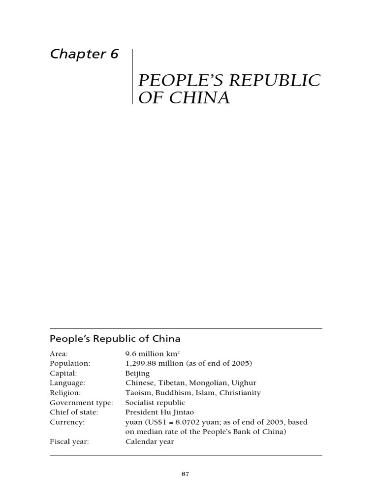People's Republic of China | PDF | China | World Politics