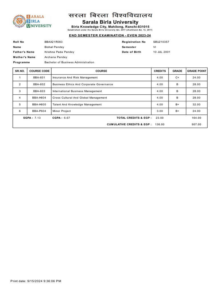 Sem 6 | PDF
