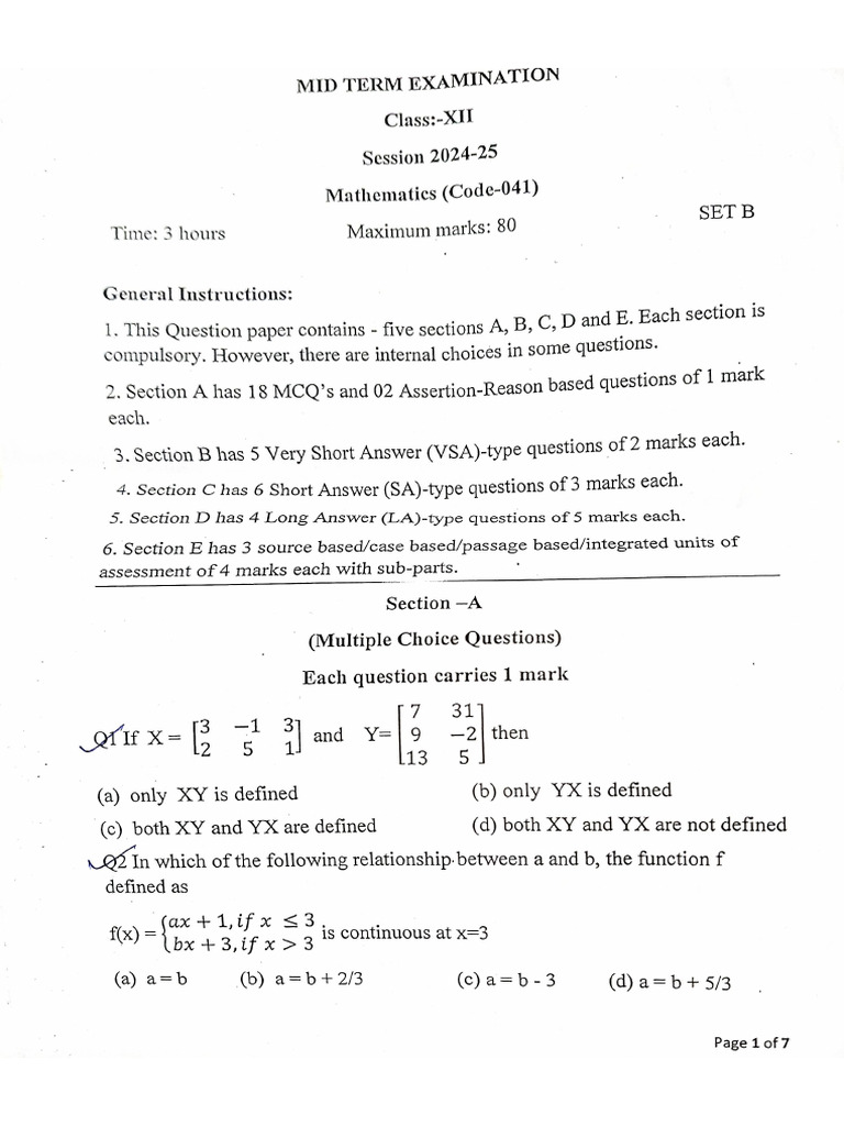 Maths QP | PDF