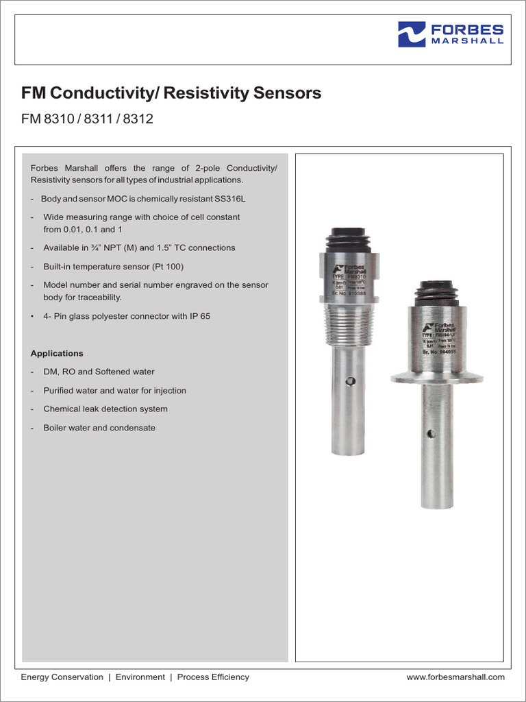 FM Conductivity/Resistivity Sensors | PDF | Sensor | Electrical ...
