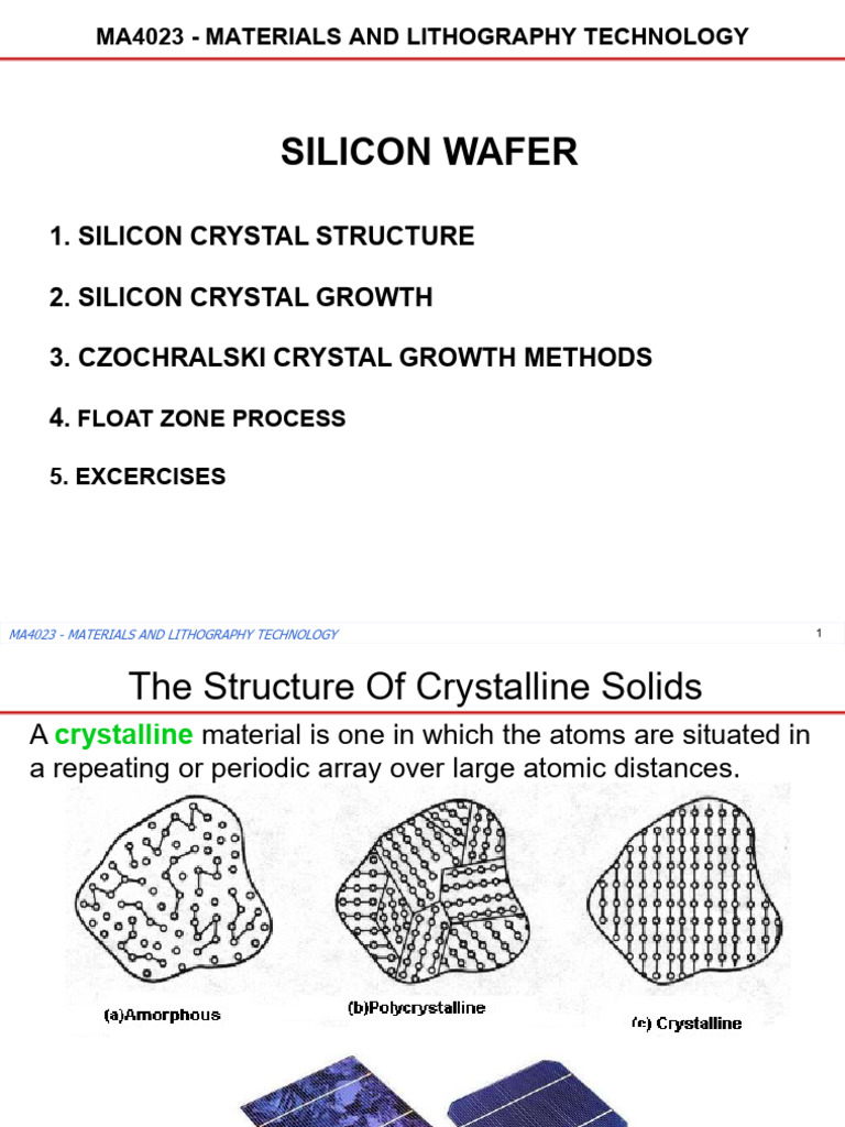 Chapter 2 Silicon Wafer | PDF | Wafer (Electronics) | Silicon
