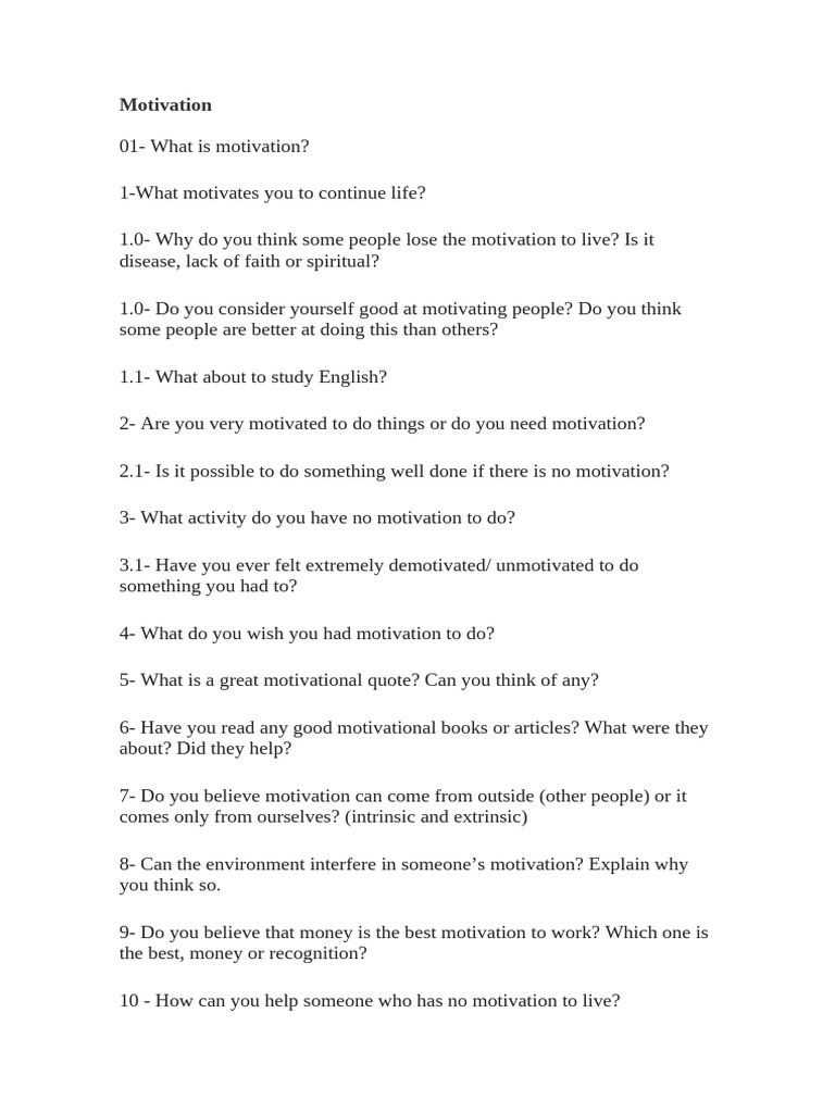 Motivation | PDF