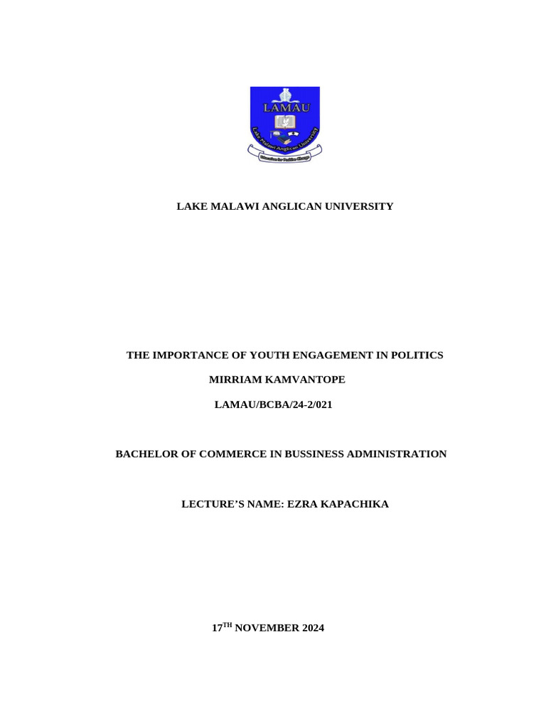 Youth Engagement in Politics | PDF