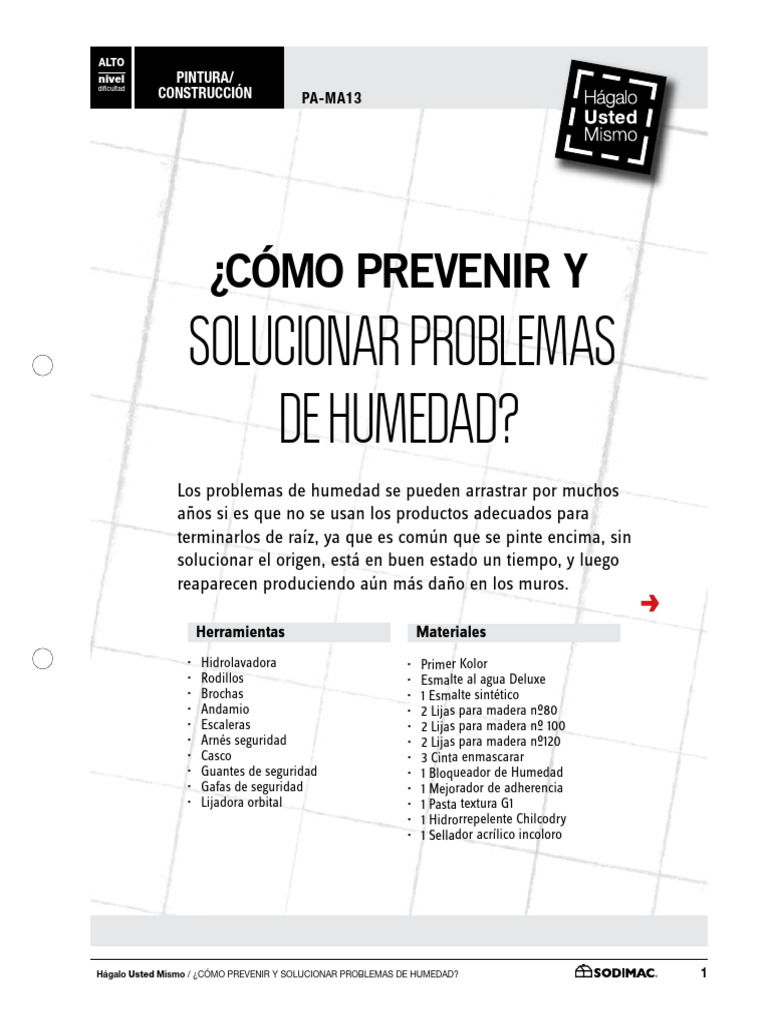 Pa Ma13 - Como Prevenir y Solucionar Problemas de Humedad | PDF ...