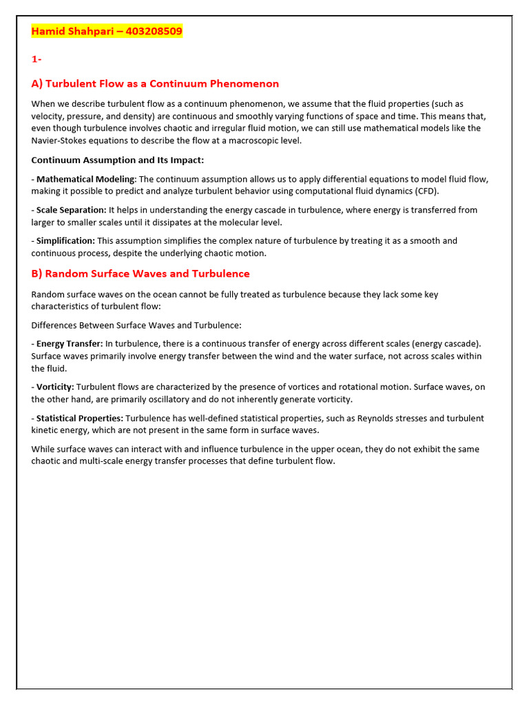 Understanding Turbulent Flow and Reynolds Number | PDF | Turbulence ...