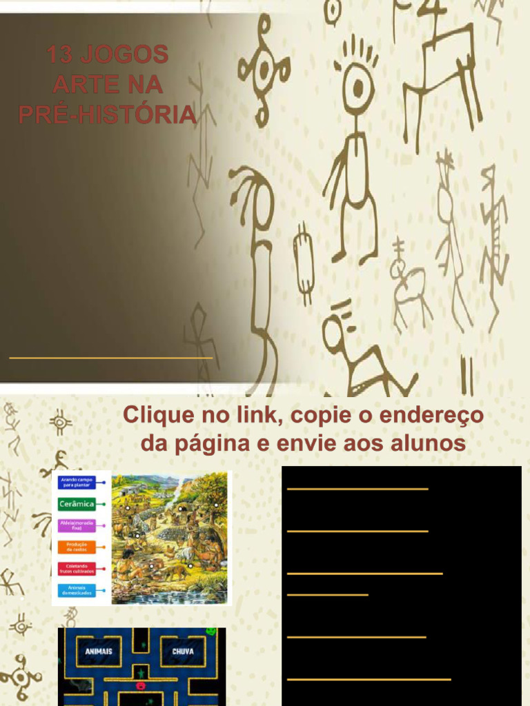 Jogos e Atividades sobre Arte Pré-Histórica | PDF