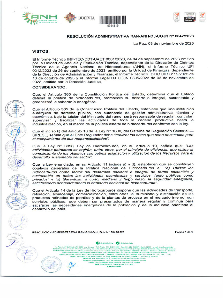 Resolución ANH sobre Hidrocarburos | PDF | Petróleo | Combustible diesel