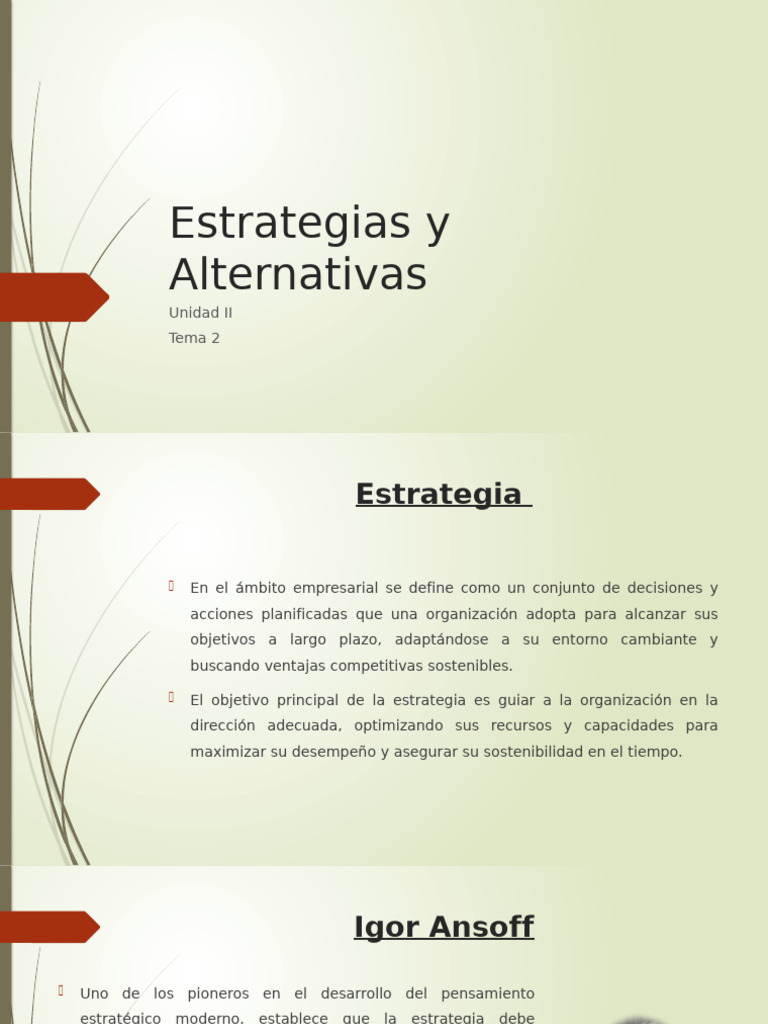 U2 - T2 Estrategias y Alternativas | PDF | Business | Modelo de negocio