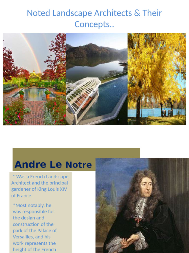 Noted Landscape Architects & Their Concepts | PDF