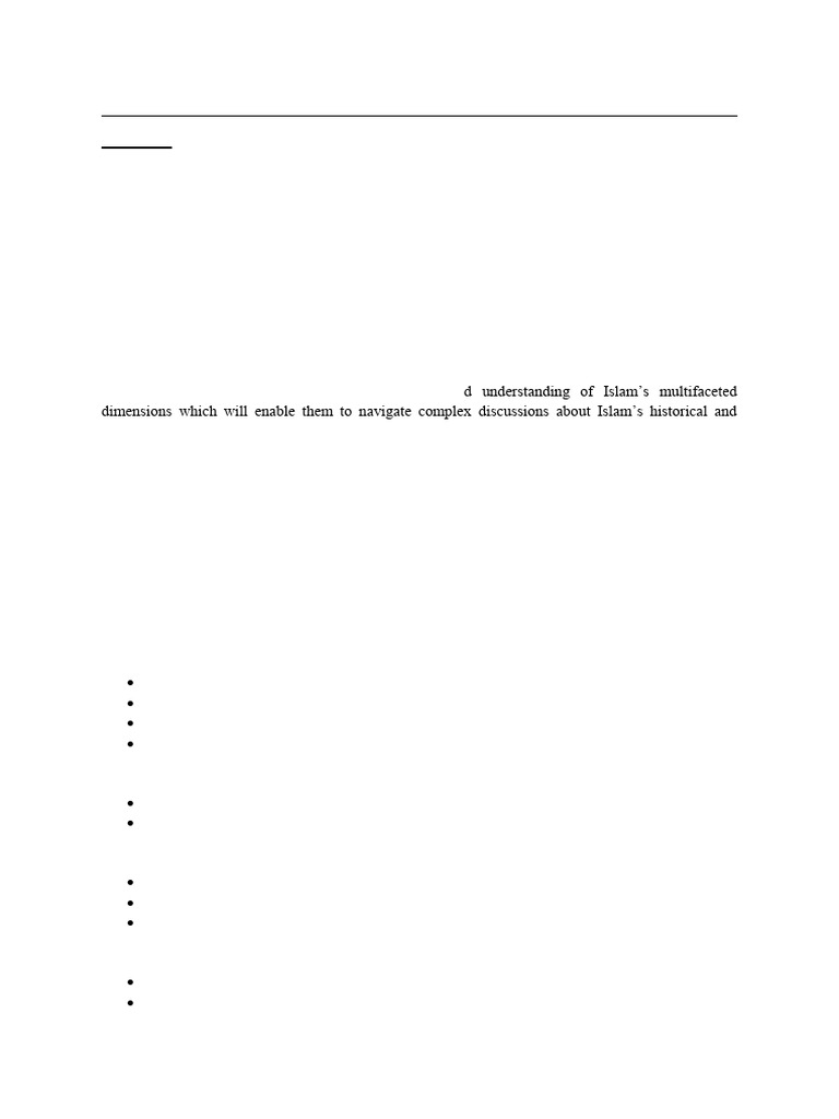 Islamic Studies Pdf Sharia Abrahamic Religions