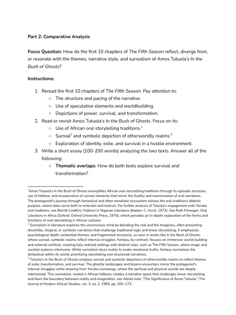 Part 2_ Comparative Analysis (1) | PDF | Narrative | Storytelling