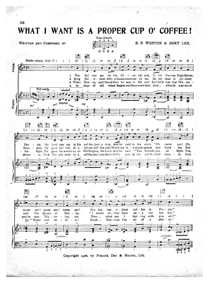 What I Want is a Proper Cup of Coffee