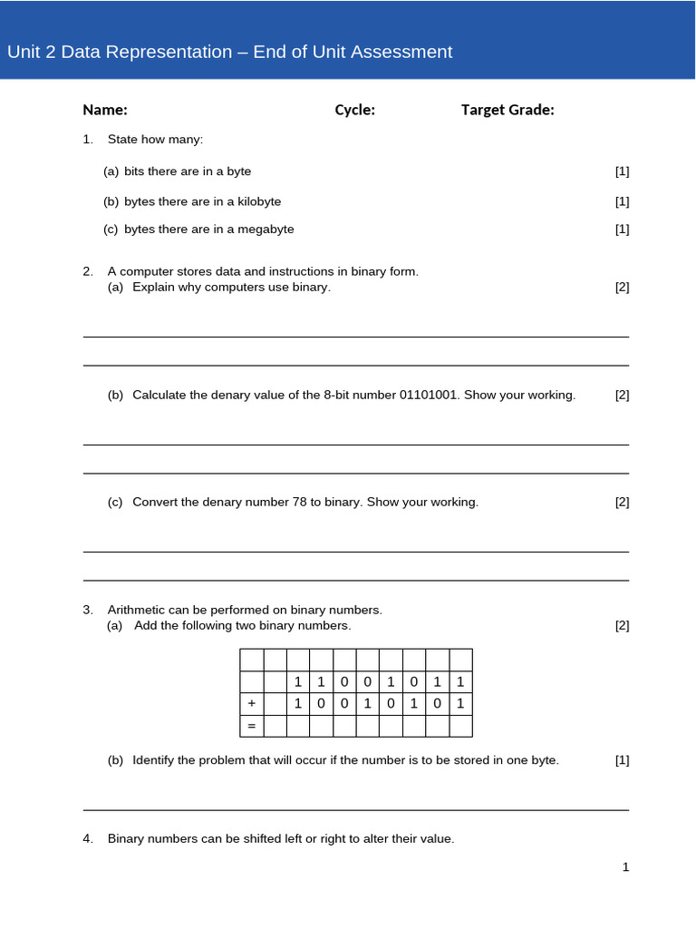 Unit 2 Assessment 1 | PDF | Data Compression | File Format