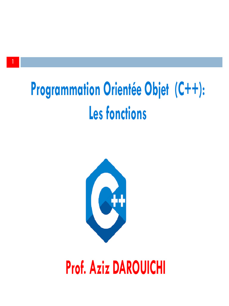 Fonctions en C++ : Concepts et Exemples | PDF | Programmation ...