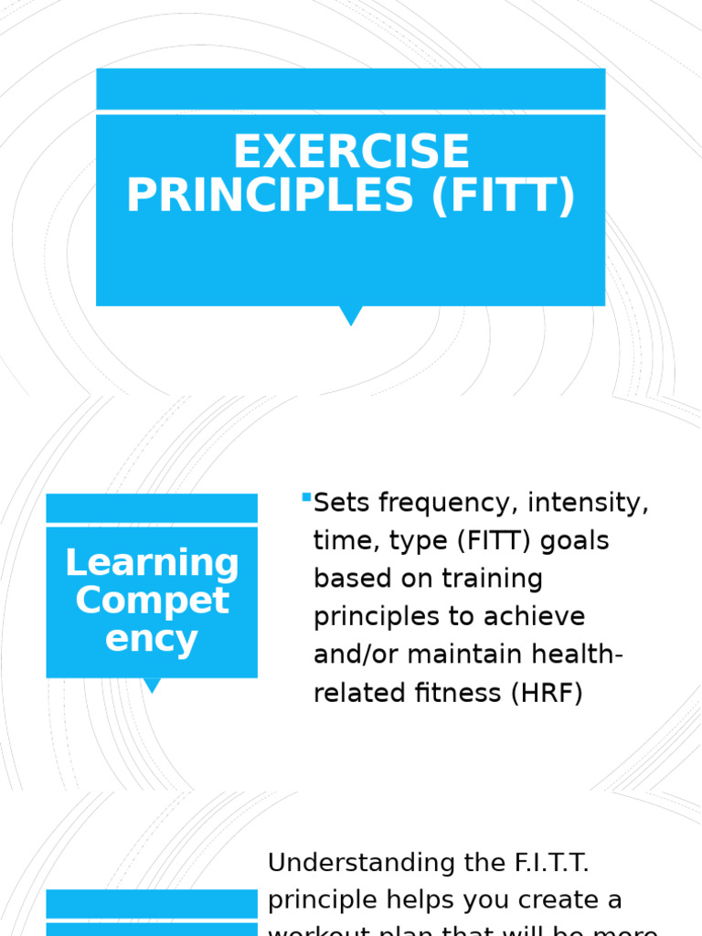 FITT-PRINCIPLES | PDF | Strength Training | Aerobic Exercise