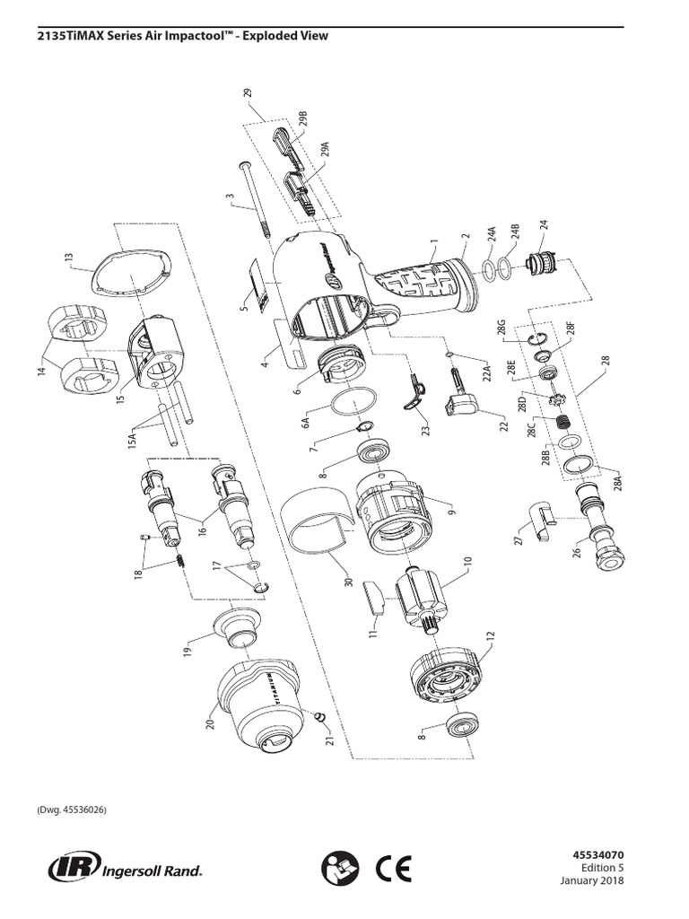 2135timax Series Air Impactool™ - Exploded View: 45534070 Edition 5 ...