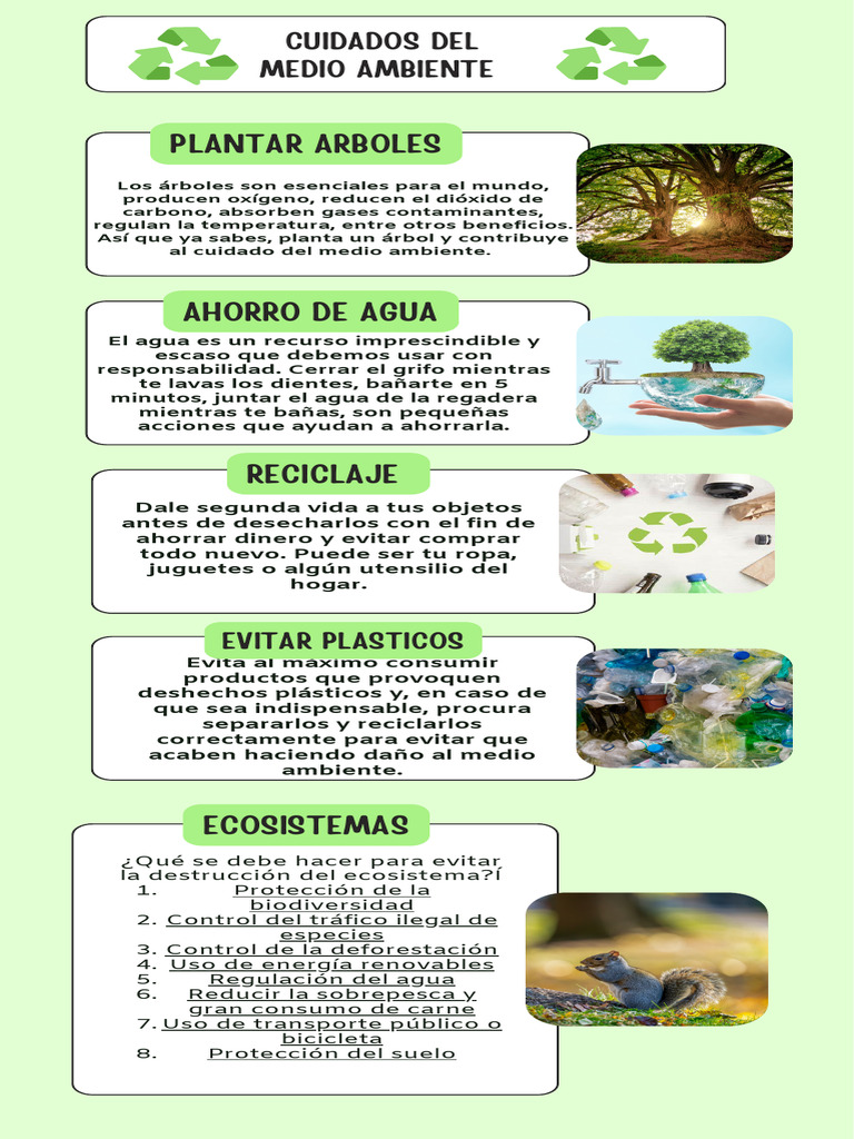 Acciones para Cuidar el Medio Ambiente | PDF